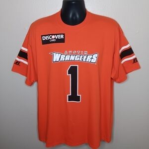 Vintage Austin Wranglers Men's XL AFL T-shirt Football Jersey Tee Orange Jerzees